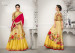 Light Yellow Heritage Banarasi Silk Lehenga Choli