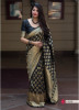 Black Banarasi Silk Sensual Saree