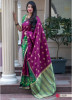 Pink & Green Banarasi Silk Sensual Saree