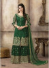 Green Pure Viscose Upada Silk Salwar Kameez