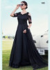 Black Soft Taffeta Silk Readymade Gown