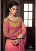 Pink Georgette Embroidery Saree