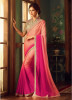 Pink & Peach Georgette Embroidery Saree