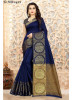 Blue Linen Silk Saree