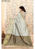 Light Gray Linen Silk Saree