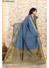 Light Blue Linen Silk Saree