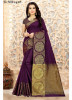 Purple Linen Silk Saree