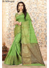 Green Linen Silk Saree