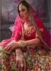Multicolor Phantom Silk Bridal Lehenga Choli