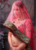 Peach Banarasi Silk Bridal Lehenga Choli