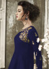 Blue Tapeta Silk Ankle-Length Readymade Suits