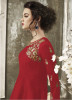 Red Tapeta Silk Ankle-Length Readymade Suits