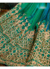 Teal Green Silk Ankle-Length Salwar Kameez