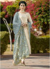 Cream Brocade Jacquard Salwar Suit