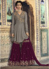 Gray & Purple Rangoli Georgette Salwar Suit