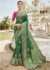 Green Banarasi Jacquard Silk Saree
