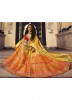 Yellow & Orange Banarasi Jacquard Silk Bridal Lehenga Choli