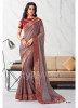 Gray Banarasi Silk Saree