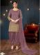 Light Purple Taffeta Silk Glass Work Salwar Suit
