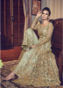 Light Green Butterfly Net Anarkalis Salwar Suit
