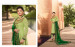 Light Green Satin Silk Geogette Salwar kameez