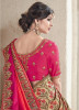 Beige/Pink & Peach Banarasi Silk Saree
