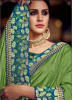 Green Silk Embroidery Saree