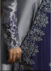 Dark Grey Satin Silk Georgette Ankle-Length Salwar Suit
