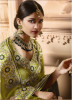 Lime Green Modal Satin Silk Embroidery Saree