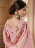 Baby Pink Dola Silk & Net Embroidery Saree