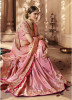 Pink Pure Satin Georgette Silk Embroidery Saree