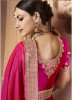 Pink Barfi Silk Embroidery Saree