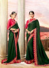 Green Vichitra Cotton Silk Saree