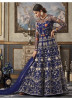 Blue Net Heavy Embroidery Anarkali Salwar Suit