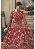 Red Net Heavy Embroidery Anarkali Salwar Suit