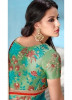 Sea Green Chiffon Silk Embroidery Saree