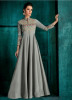 Gray Triva Silk With Heavy Embroidery Inner Stitched Floor-Length Readymade Gown