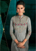 Gray Triva Silk With Heavy Embroidery Inner Stitched Floor-Length Readymade Gown