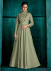 Celadon Triva Silk With Heavy Embroidery Inner Stitched Floor-Length Readymade Gown
