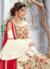 Off White French Silk Straight-Cut Salwar Suit