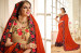Orange Satin & Silk With Heavy Embroidery Saree