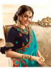 Sky Blue Satin & Silk With Heavy Embroidery Saree