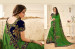 Green Satin & Silk With Heavy Embroidery Saree
