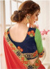 Multicolor Satin & Silk With Heavy Embroidery Saree