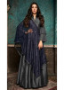 Navy Blue Pure Silk Designer Salwar Suit