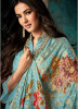 Sky Blue Pure Silk Designer Salwar Suit