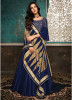 Blue Pure Silk Designer Salwar Suit