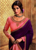 Dark Purple Vichita Silk Embroidery Saree
