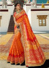 Orange Pure Banarasi Silk Saree