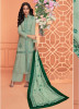 Dark Mint Green Viscose Muslin With Embroidery Readymade Salwar Suit